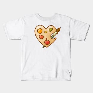 Heart Art Palette Kids T-Shirt